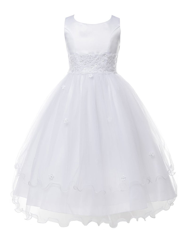 OLIVIA KOO Girls Graceful First Communion Dress (10, White) - Image 1